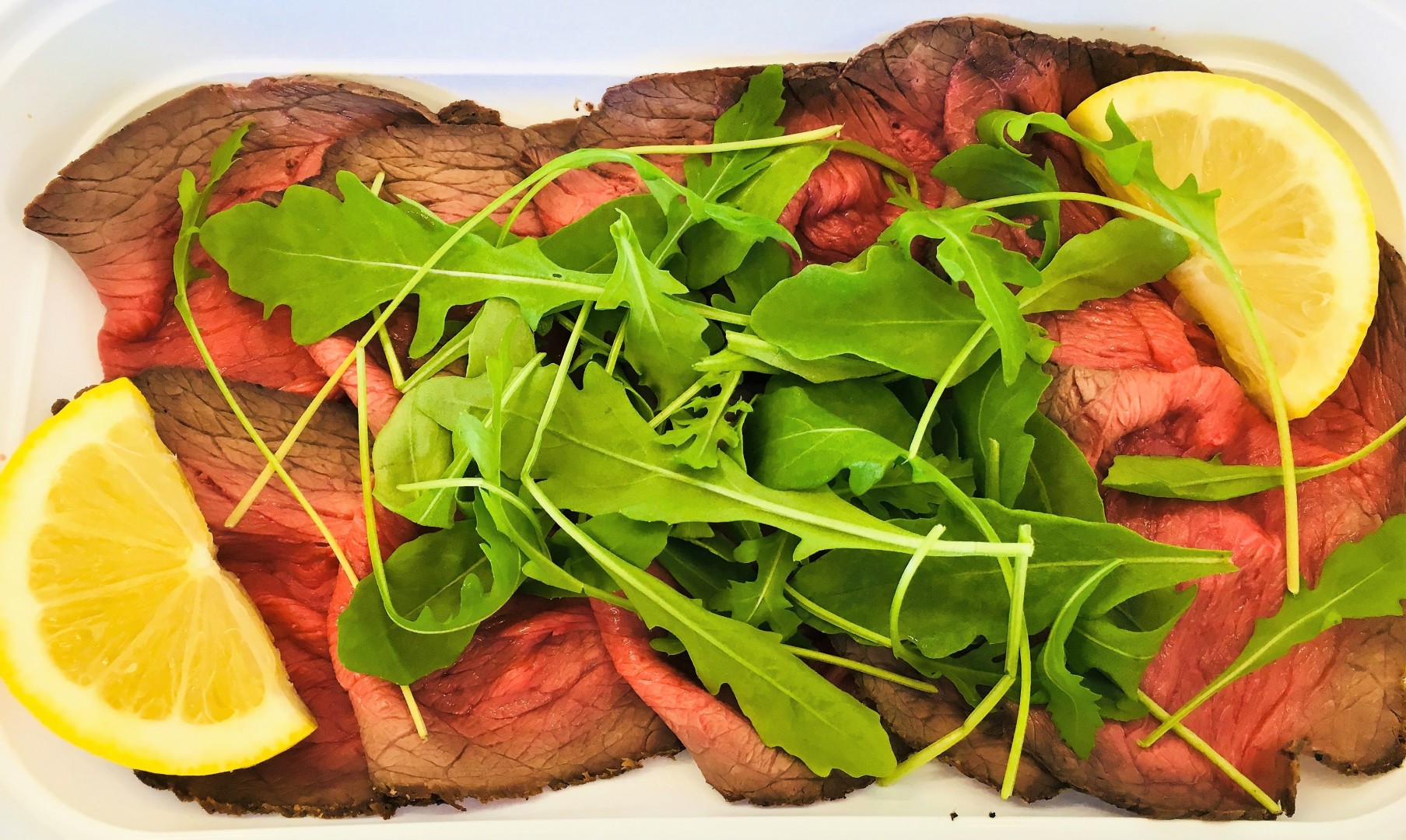 roast beef all'inglese con rucola